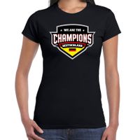 We are the champions Deutschland / Duitsland supporter t-shirt zwart voor dames - thumbnail