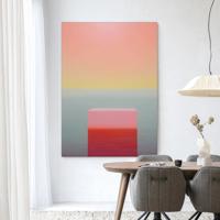 Urban Cotton Wandkleed 'Gradient 3' 110 x 145cm in Frame - black