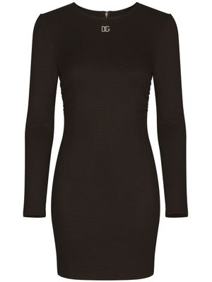 Dolce & Gabbana robe courte à logo DG - Noir