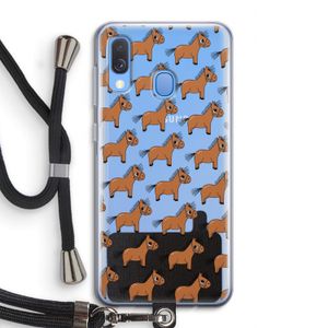 Pony: Samsung Galaxy A40 Transparant Hoesje met koord