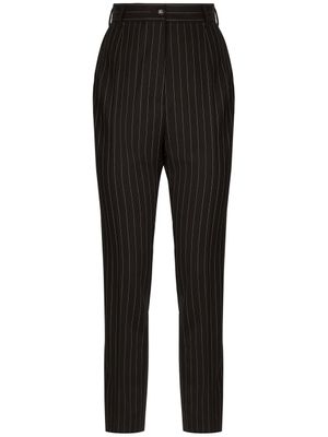 Dolce & Gabbana pantalon à fines rayures - Noir