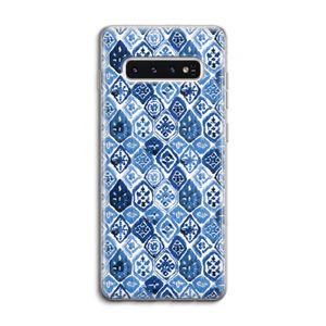 Blauw motief: Samsung Galaxy S10 4G Transparant Hoesje