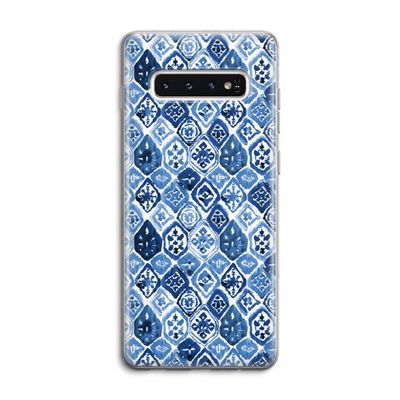 Blauw motief: Samsung Galaxy S10 4G Transparant Hoesje