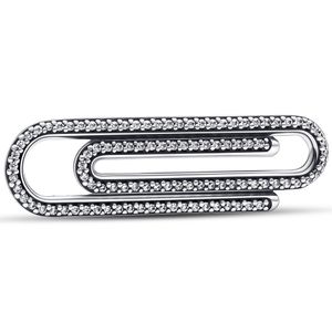 Pandora Me 792297C01 Link Styling Pavé Paperclip zilver-zirconia wit