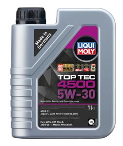 Liqui Moly Top Tec 4500 5W-30 (1L) LIQUI MOLY, Viscositeit klasse SAE: 5W-30, 1.0, L, u.a. für Mitsubishi, Land Rover, Jaguar, Mazda