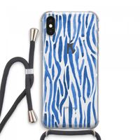 Blauwe nerven: iPhone XS Max Transparant Hoesje met koord Blauwe nerven: iPhone XS Max Transparant Hoesje met koord