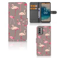Nokia G22 | Telefoonhoesje | Met pasjeshouder | Flamingo