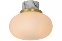 Lucide Lorena plafondlamp 23cm 40W marmer licht