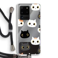 Katten: Samsung Galaxy S20 Ultra Transparant Hoesje met koord