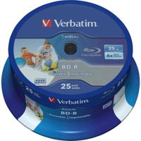 Verbatim 43811 Blu-ray BD-R SL disc 25 GB 25 stuk(s) Spindel Bedrukbaar, Antikras-coating - thumbnail