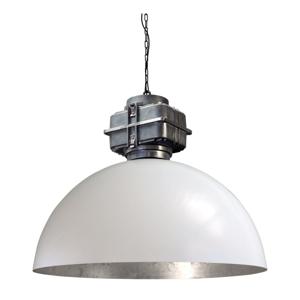 Masterlight Retro industrie hanglamp Industria 80 wit met zilver 2201-06-37-BL