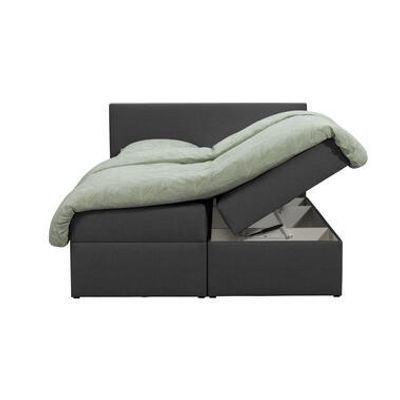 Boxcombinatie met opbergruimte Orebro 6-delig - antraciet - 180x200 cm - Leen Bakker