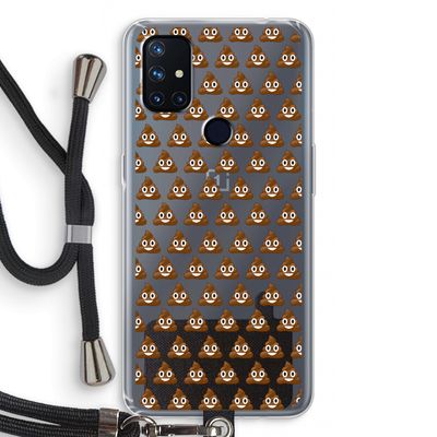 Poop emoji: OnePlus Nord N10 5G Transparant Hoesje met koord