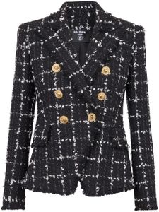 Balmain blazer 6-Button en tweed - Noir