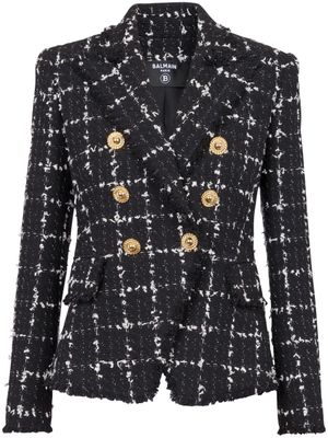 Balmain blazer 6-Button en tweed - Noir