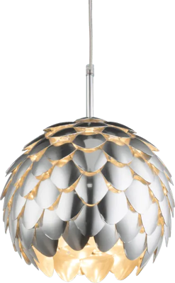 Hanglamp aluminium schubben &apos;Amelie&apos; E27 fitting 300mm