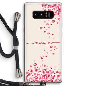 Hartjes en kusjes: Samsung Galaxy Note 8 Transparant Hoesje met koord