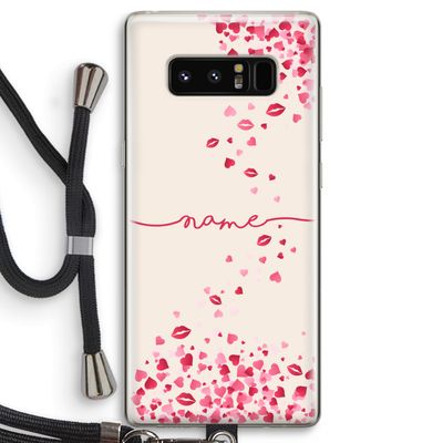 Hartjes en kusjes: Samsung Galaxy Note 8 Transparant Hoesje met koord