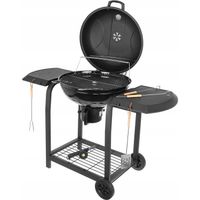 Luxe Verrijdbare Tuin Barbecue Met Deksel - Houtskool Bbq Grill Op Wielen - Barbeque Met Thermometer. - thumbnail