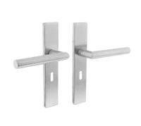 Intersteel Deurkruk Hoek 90° op rechthoekig schild rvs geborsteld