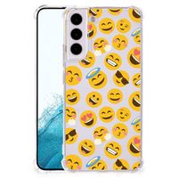 Samsung Galaxy S22 Doorzichtige Silicone Hoesje Emoji - thumbnail