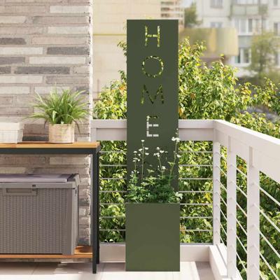 Tuin Privacy Screen Olijfgroen 32 x 140 cm Koudgewalst staal