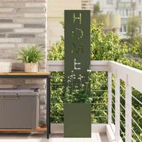 Tuin Privacy Screen Olijfgroen 32 x 140 cm Koudgewalst staal