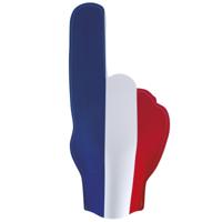 Funny Fashion Supporters feestartikelen - foam hand - vlag Frankrijk - 50 cm   - - thumbnail