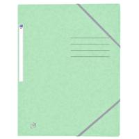 Elastomap Oxford Top File+ A4 3 kleppen 390gr pastel groen | 10 stuks