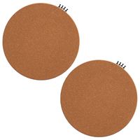 Prikbord incl. punaises - 2x - rond - 30 cm - kurk