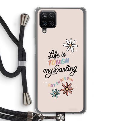 Tough Life: Samsung Galaxy A12 Transparant Hoesje met koord