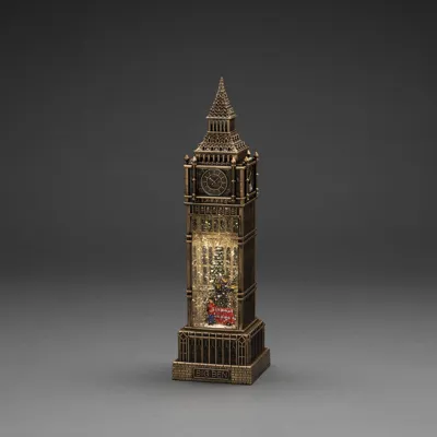 Sneeuwlantaarn big ben h38cm brons bo