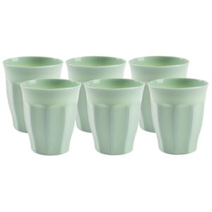 Onbreekbare Picardi drinkglazen - 6x stuks - kunststof - mintgroen - 250 ml - camping/outdoor/kinder