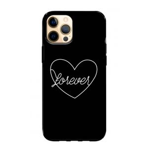 Forever heart black: iPhone 12 Pro Max Tough Case