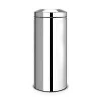 Brabantia Prullenbak met vlamdover 30 liter met metalen binnenemmer - Brilliant Steel - thumbnail