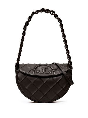 Tory Burch sac Mini Fleming Crescent - Noir Tory Burch sac Mini Fleming Crescent - Noir