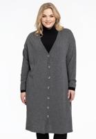 Yoek Lange cardigan | Grijs | Maat 54/56