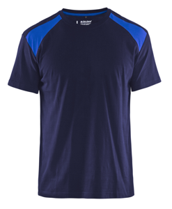 Blåkläder T-Shirt bicolour 33791042 | Marineblauw/Korenblauw | Maat 3XL - 7330509604236