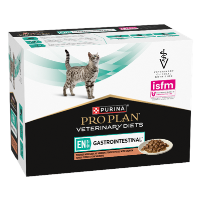 Purina Pro Plan Veterinary Diets EN St/Ox Gastrointestinal Zalm natvoer kat (10 x 85 gram)