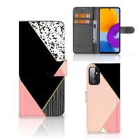 Samsung Galaxy M52 | Book Case | Zwart Roze Vormen