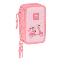 Schooletui met Accessoires Moos Passion Multicolour 12,5 x 19,5 x 5,5 cm 37 Onderdelen