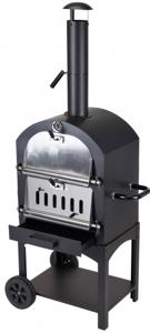 Vaggan 2 in 1 Barbecue & Pizzaoven 68 x 48 x 156 cm RVS Zwart