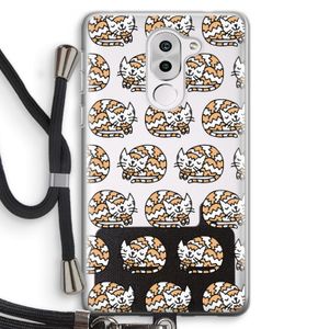 Slapende poes: Honor 6X Transparant Hoesje met koord