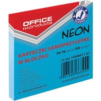OFFICE products memoblok Neon, ft 76 x 76 mm, 100 vel, neonblauw