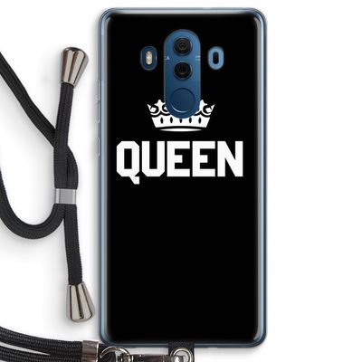 Queen zwart: Huawei Mate 10 Pro Transparant Hoesje met koord