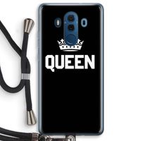 Queen zwart: Huawei Mate 10 Pro Transparant Hoesje met koord