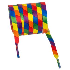 Schoenveters - Gay Pride/Regenboog thema kleuren - polyester - 140 cm - Verkleedveters