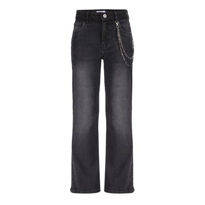 Frankie & Liberty winter jeansbroek meisjes - zwart - wide leg fit