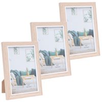 3x stuks houten fotolijst geschikt voor een foto van 10 x 15 cm