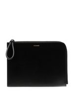 Jil Sander pochette à logo imprimé - Noir